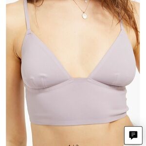 Free People Intimately FP Sage Longline Bralette Purple Amethyst Buttery Small